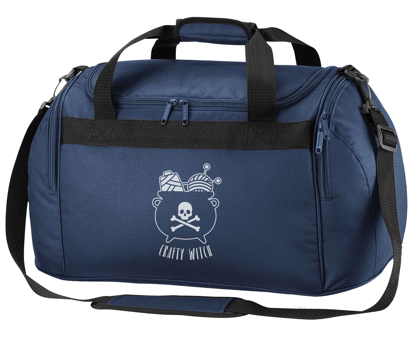 Crafty witch navy holdall / duffel bag