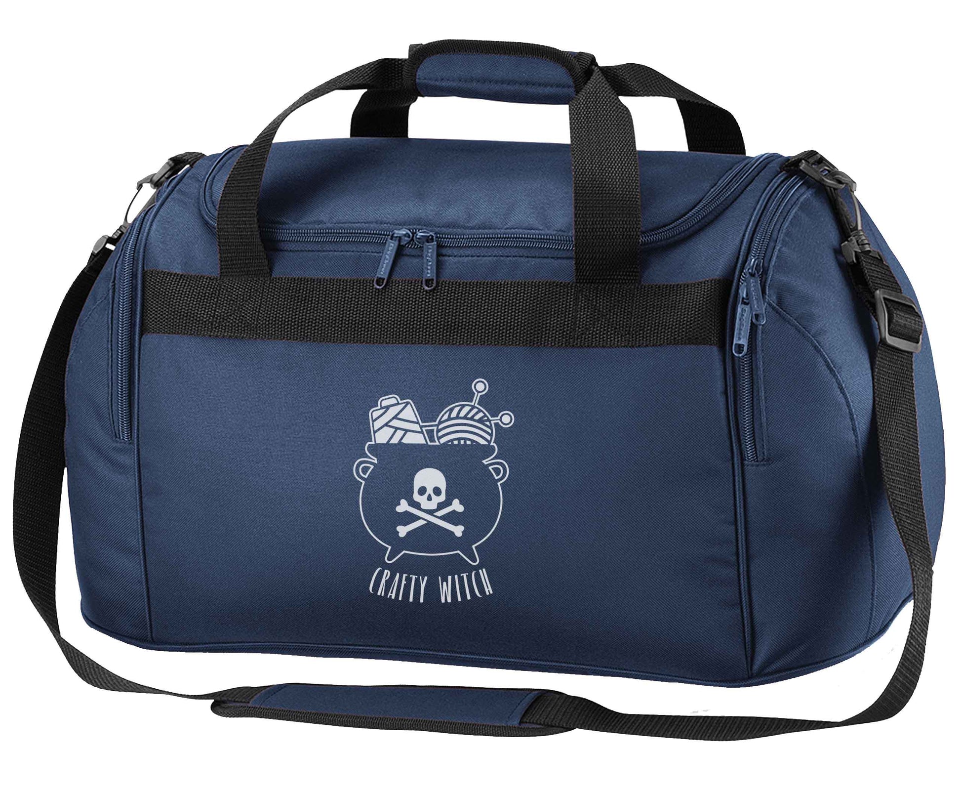 Crafty witch navy holdall / duffel bag