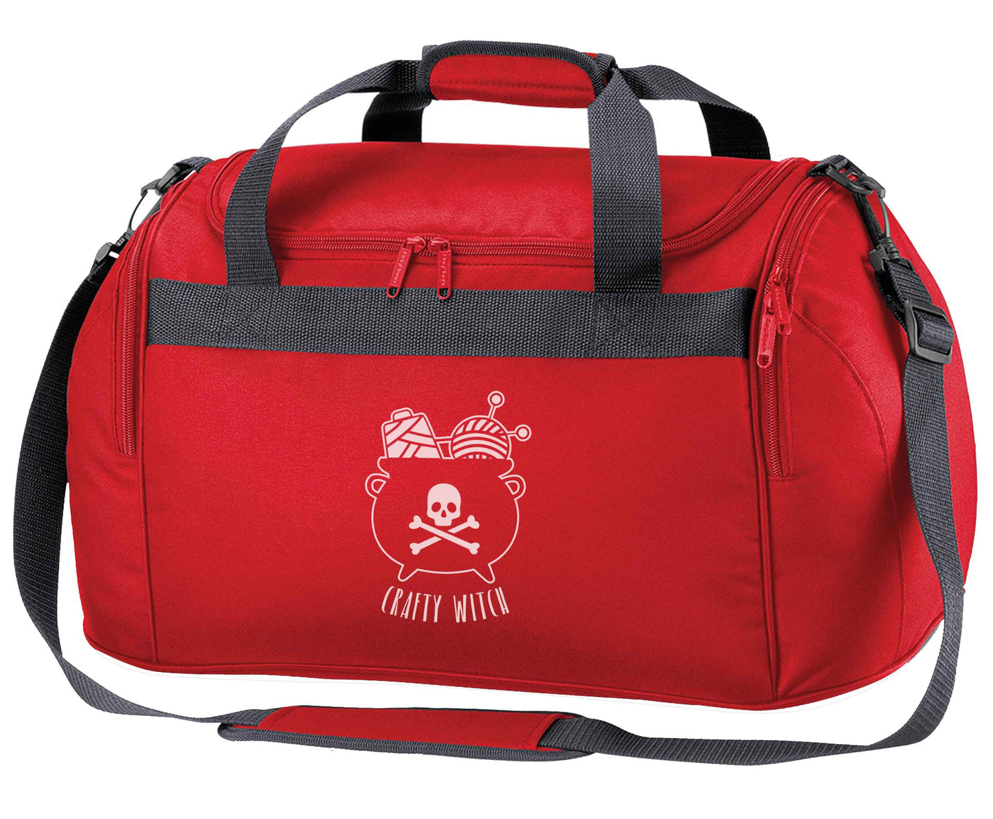 Crafty witch red holdall / duffel bag
