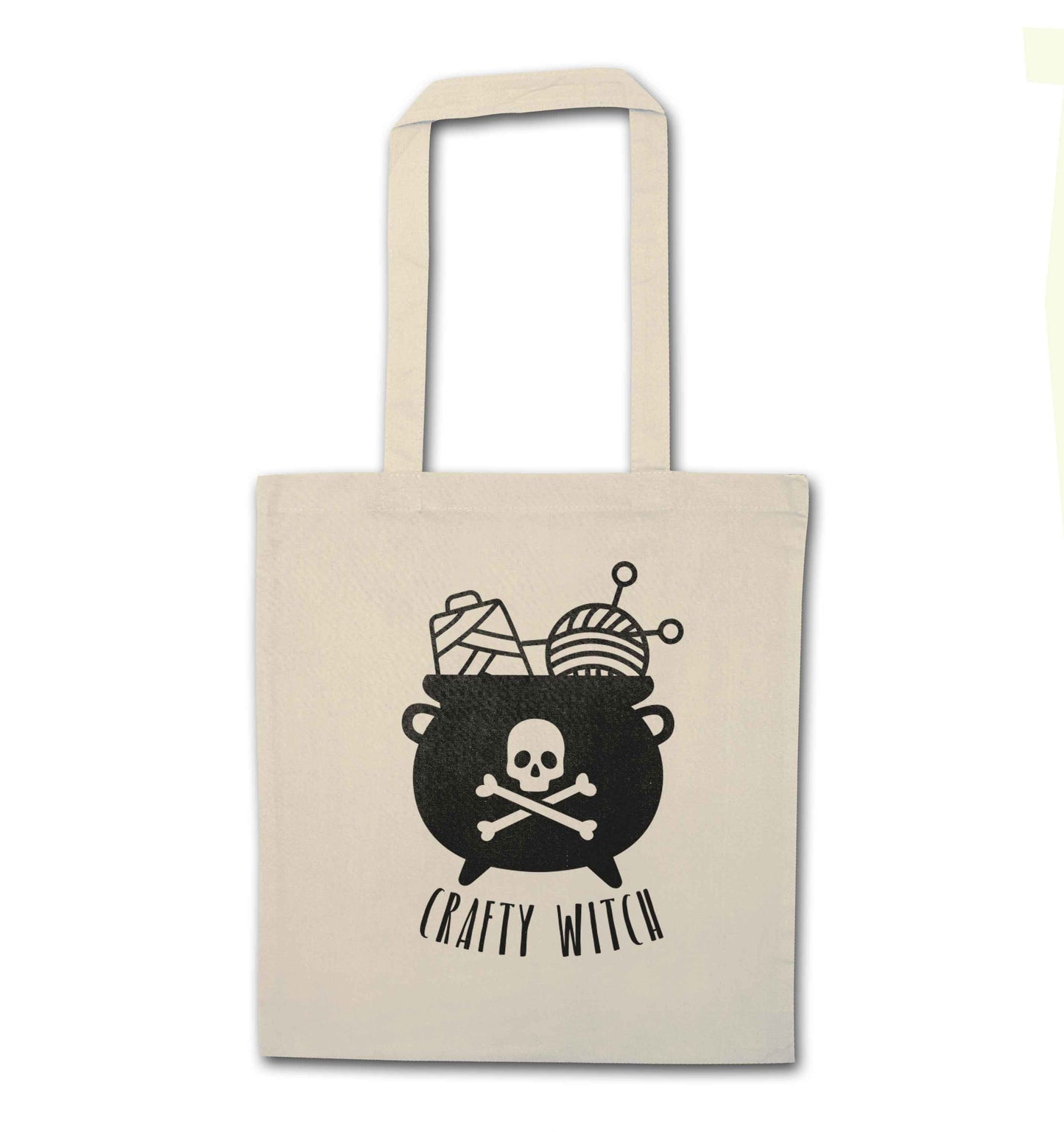 Crafty witch natural tote bag