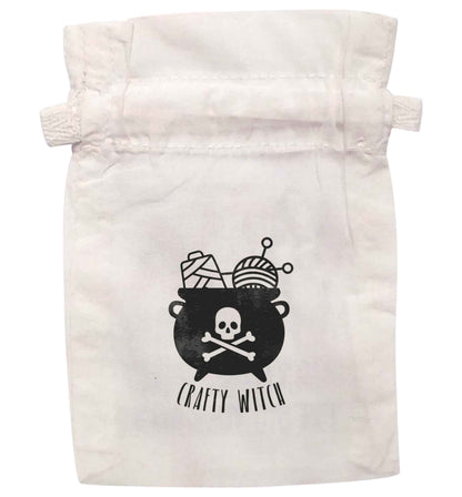 Crafty witch | XS - L | Pouch / Drawstring bag / Sack | Organic Cotton | Bulk discounts available!