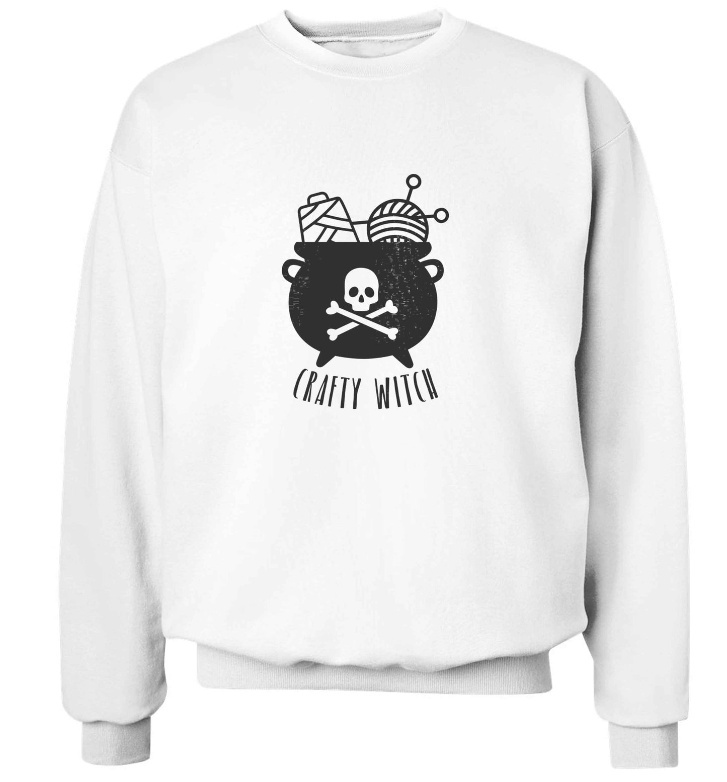 Crafty witch adult's unisex white sweater 2XL