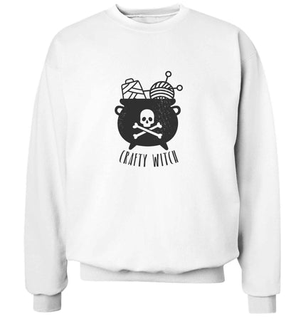 Crafty witch adult's unisex white sweater 2XL