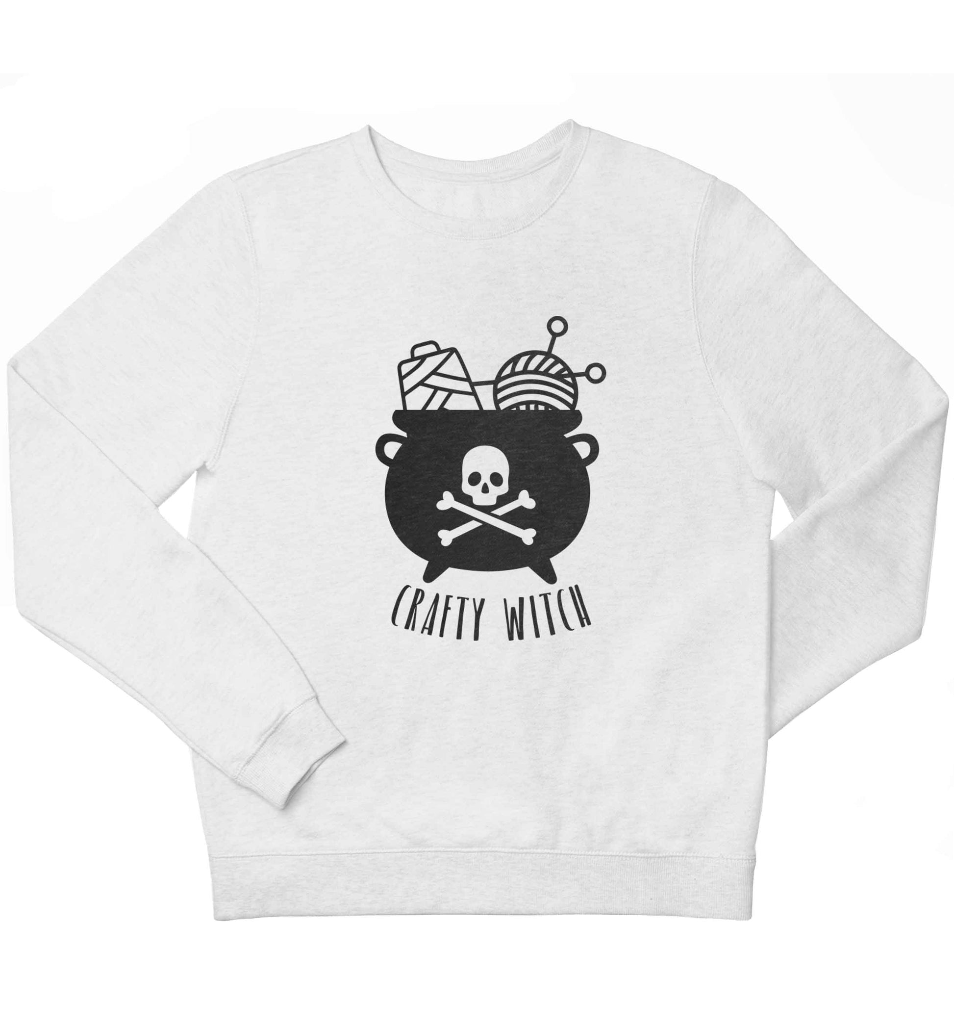Crafty witch children's white sweater 12-13 Years