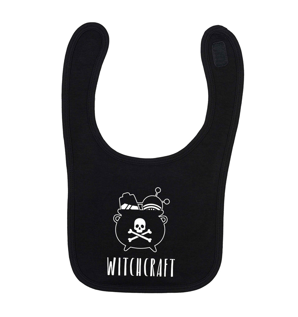 Witchcraft black baby bib