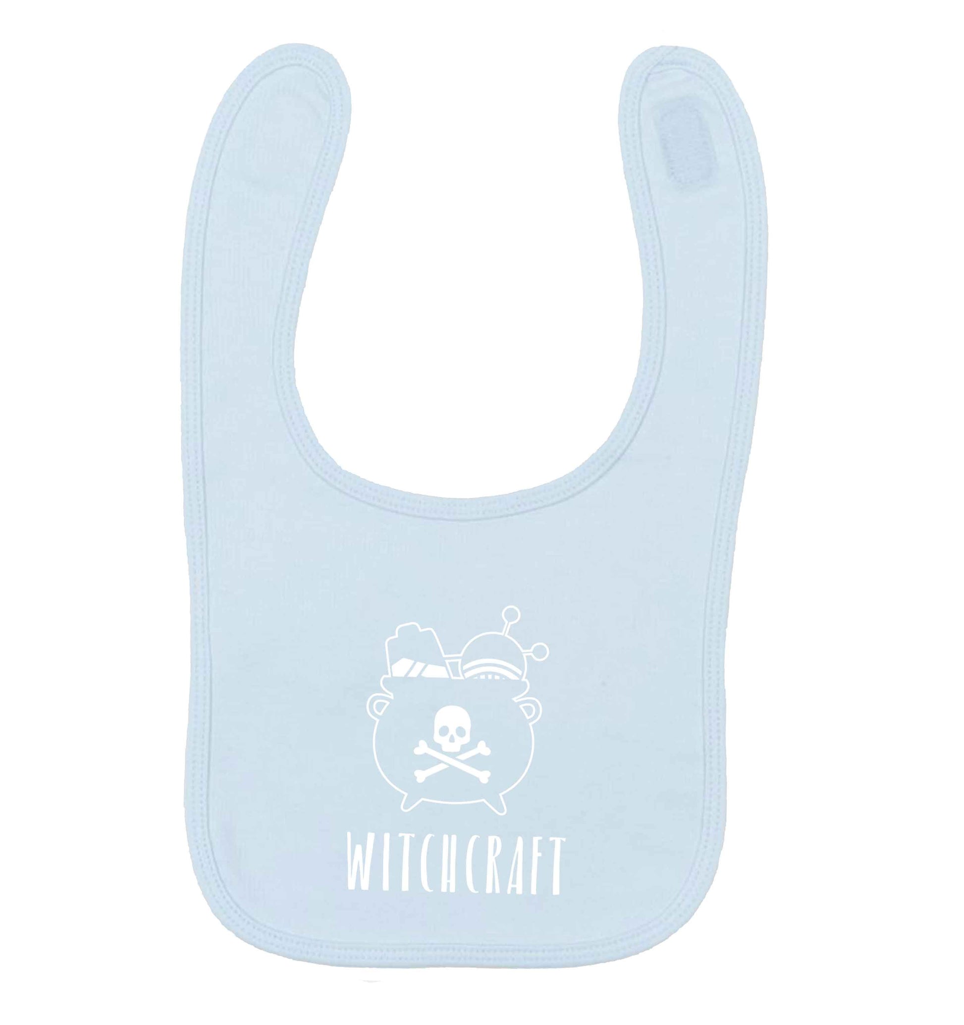 Witchcraft pale blue baby bib