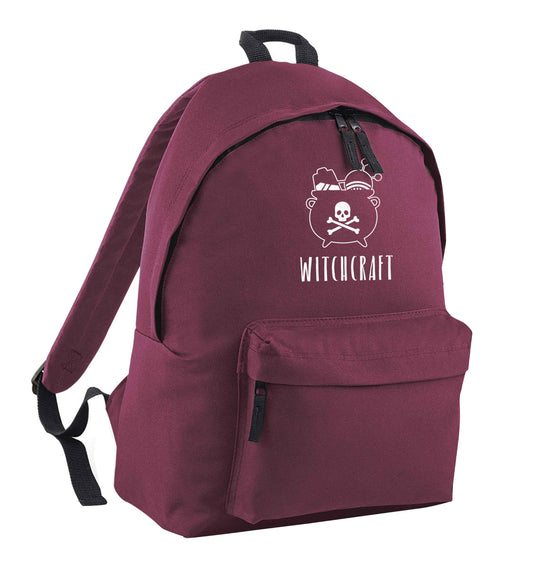 Witchcraft maroon children's backpack