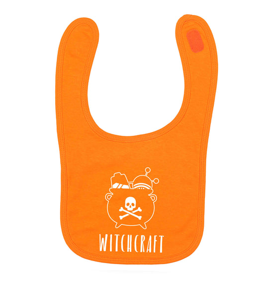 Witchcraft orange baby bib