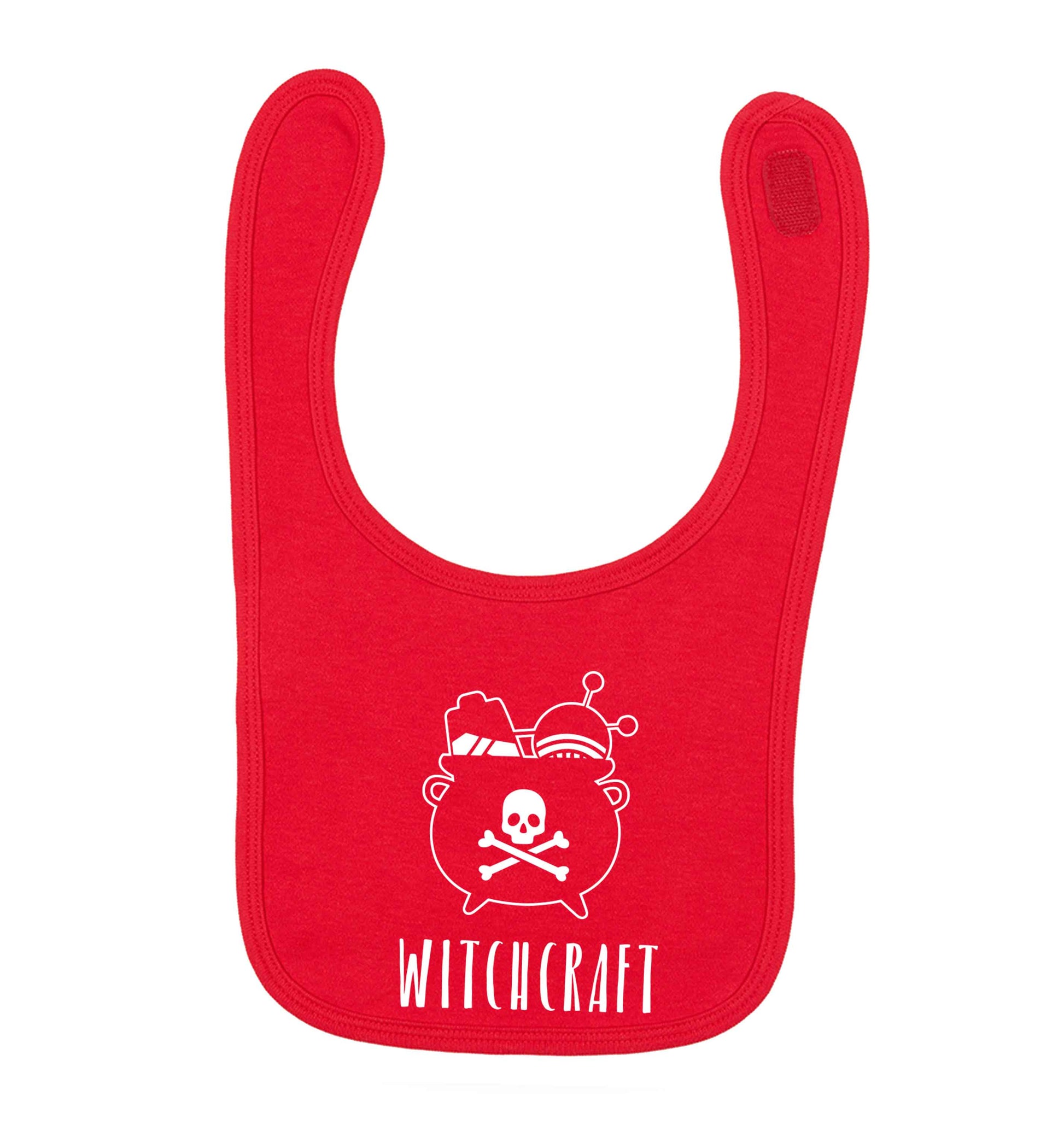 Witchcraft red baby bib