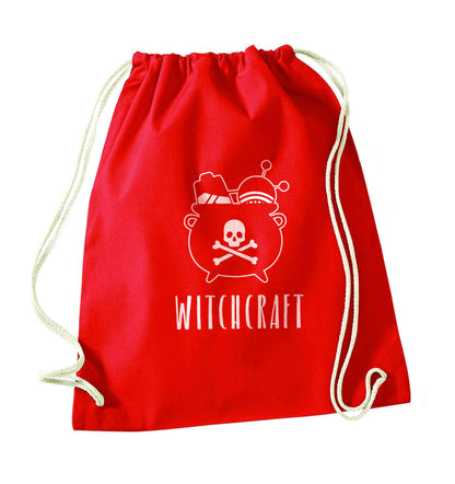 Witchcraft red drawstring bag 