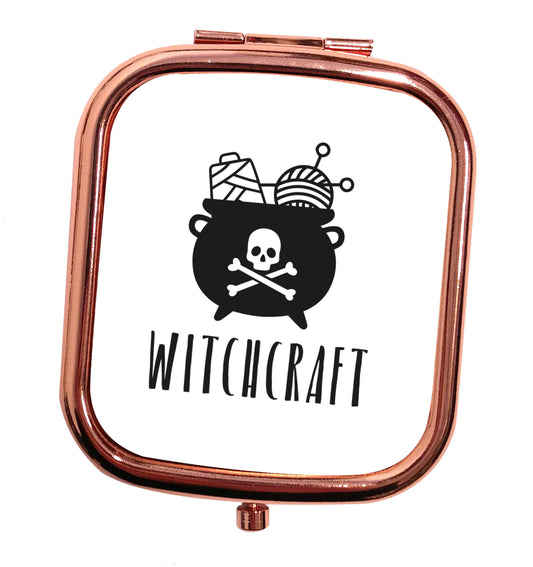 Witchcraft rose gold square pocket mirror