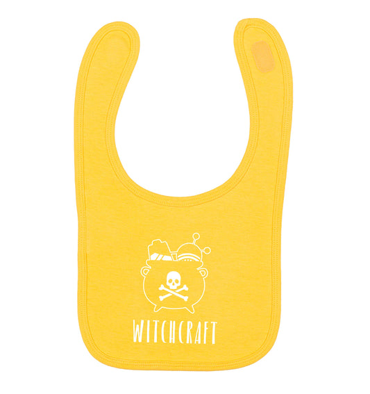 Witchcraft yellow baby bib