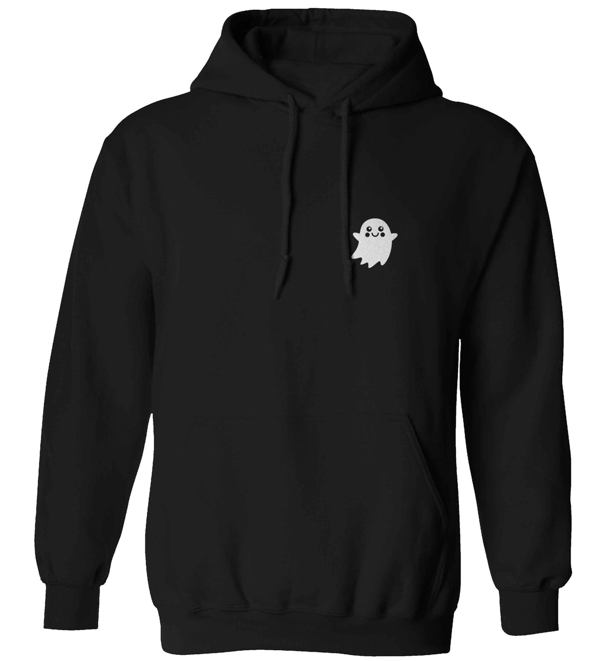 Pocket ghost adults unisex black hoodie 2XL