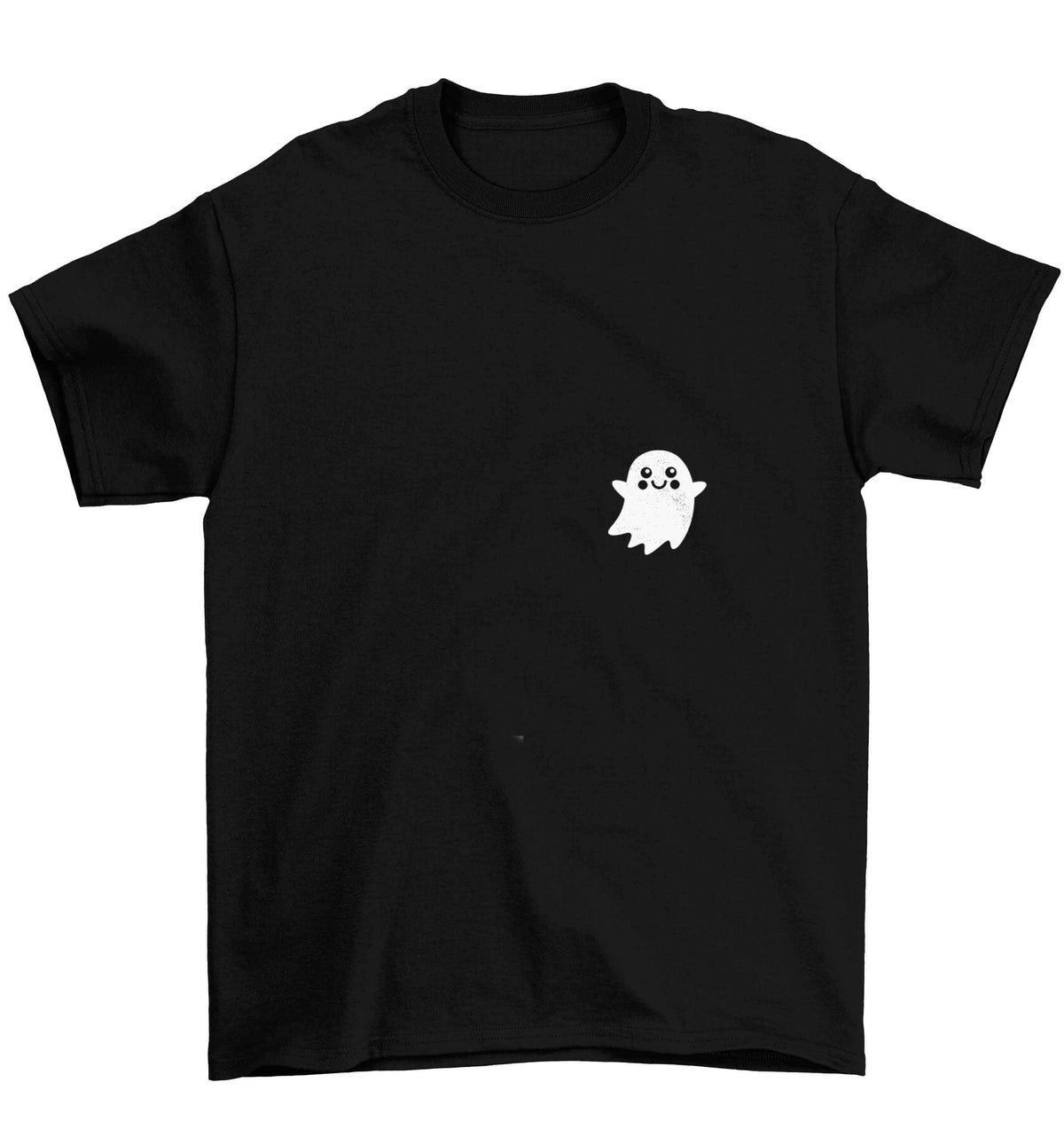 Pocket ghost Children's black Tshirt 12-13 Years
