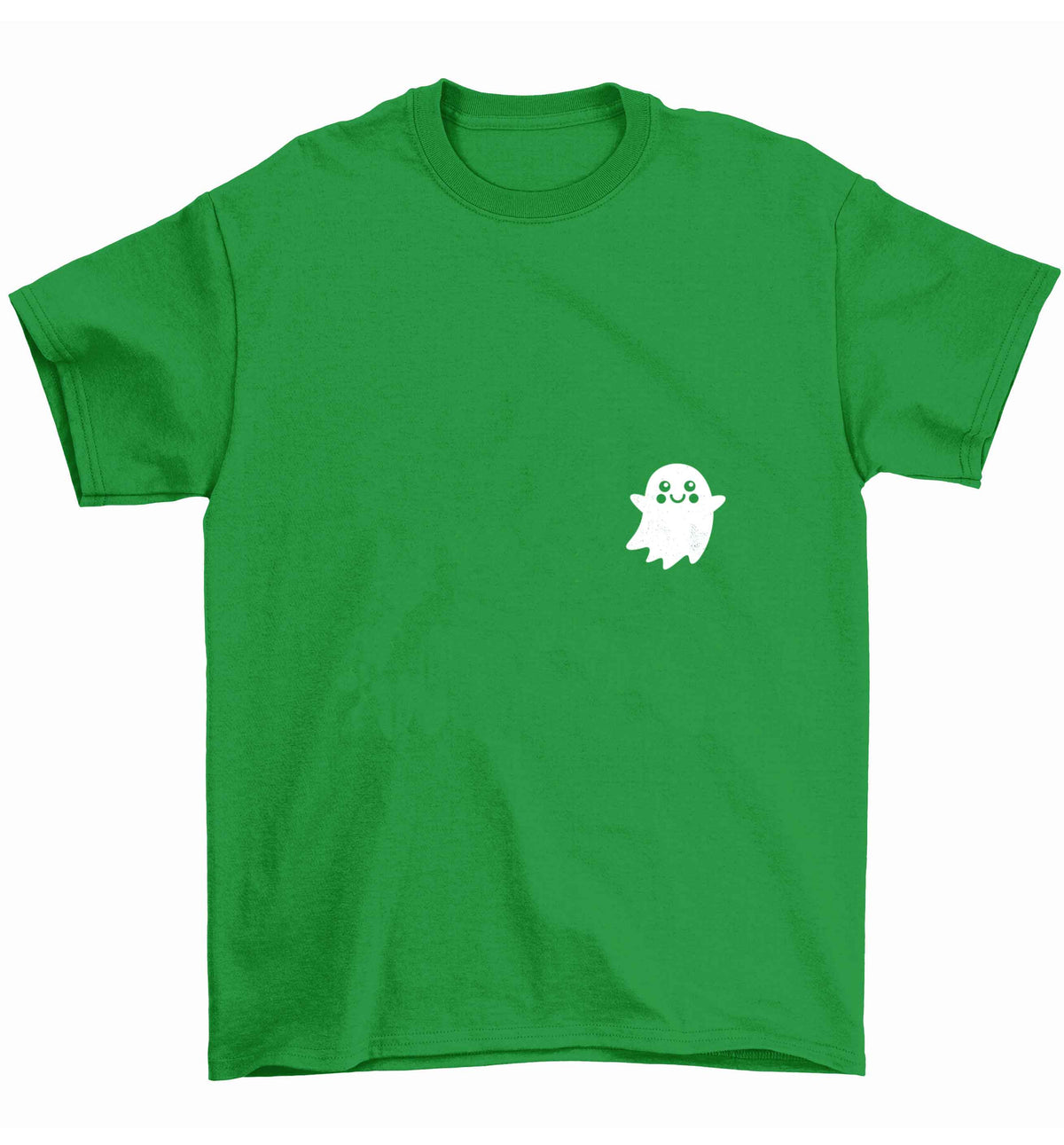 Pocket ghost Children's green Tshirt 12-13 Years