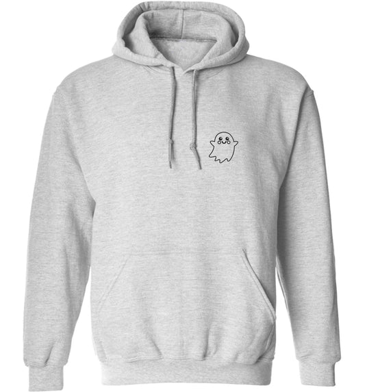 Pocket ghost adults unisex grey hoodie 2XL