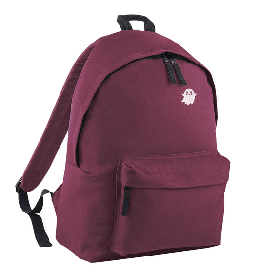 Pocket ghost maroon children's backpack