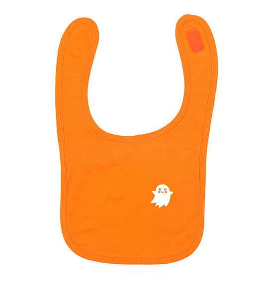 Pocket ghost orange baby bib