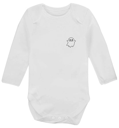 Pocket ghost baby vest long sleeved white 6-12 months