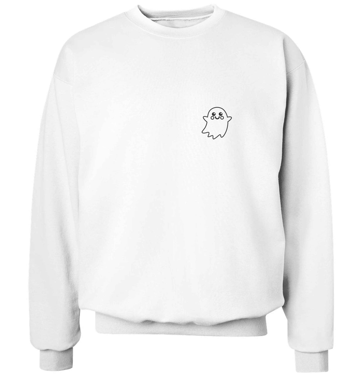 Pocket ghost adult's unisex white sweater 2XL