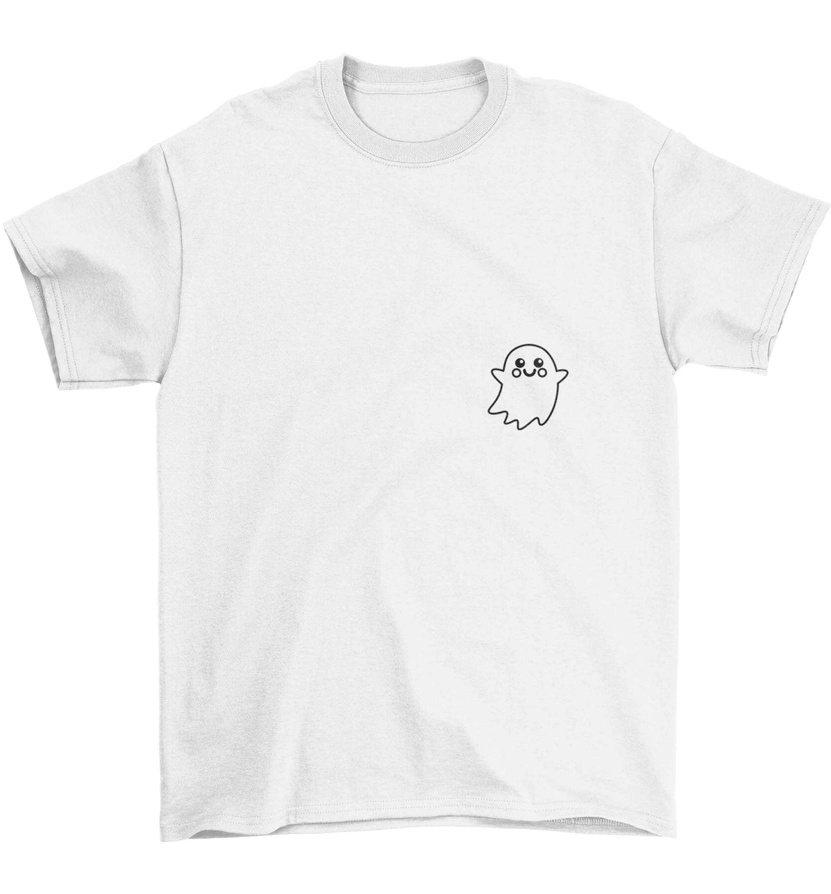 Pocket ghost Children's white Tshirt 12-13 Years