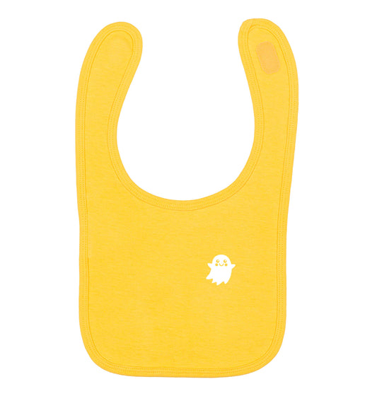 Pocket ghost yellow baby bib