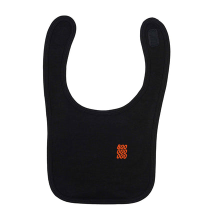 Boo pocket black baby bib