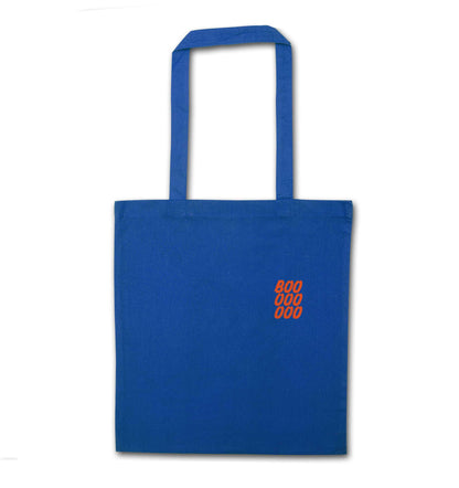 Boo pocket blue tote bag