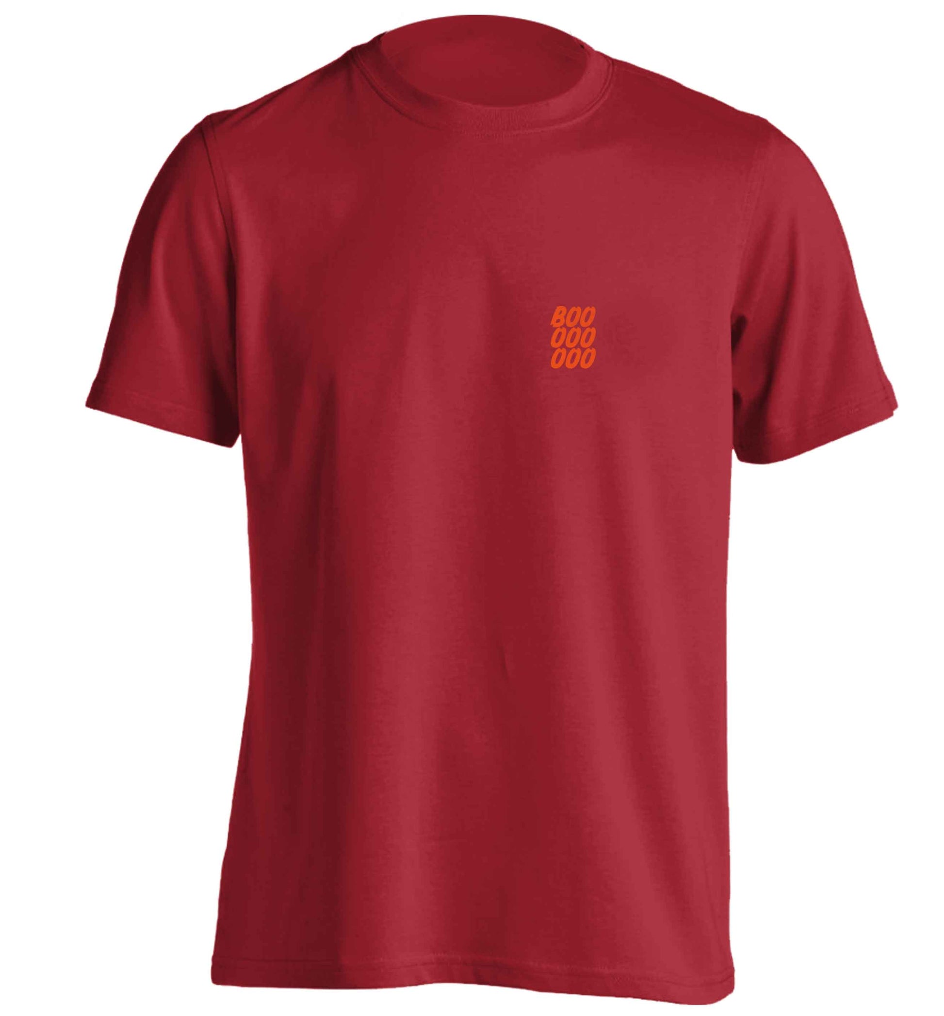 Boo pocket adults unisex red Tshirt 2XL