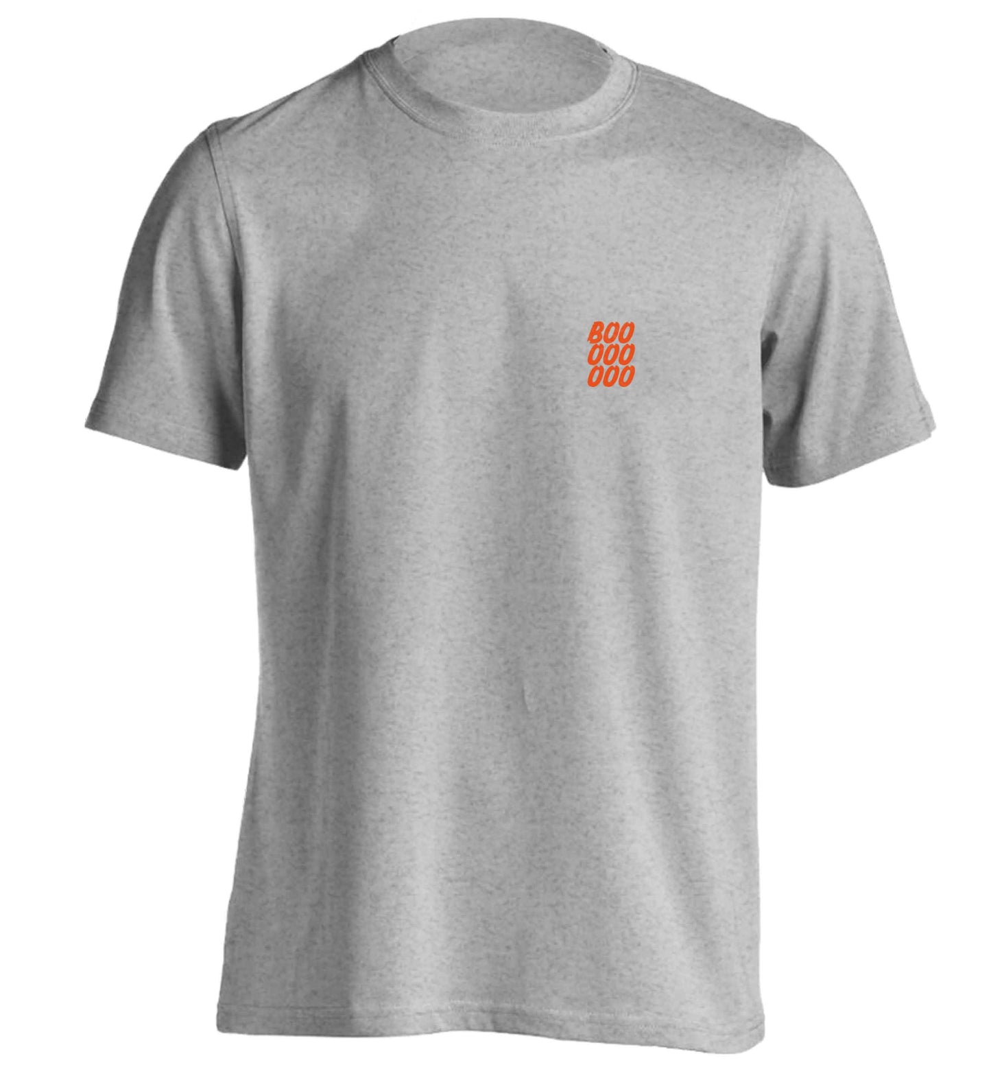 Boo pocket adults unisex grey Tshirt 2XL