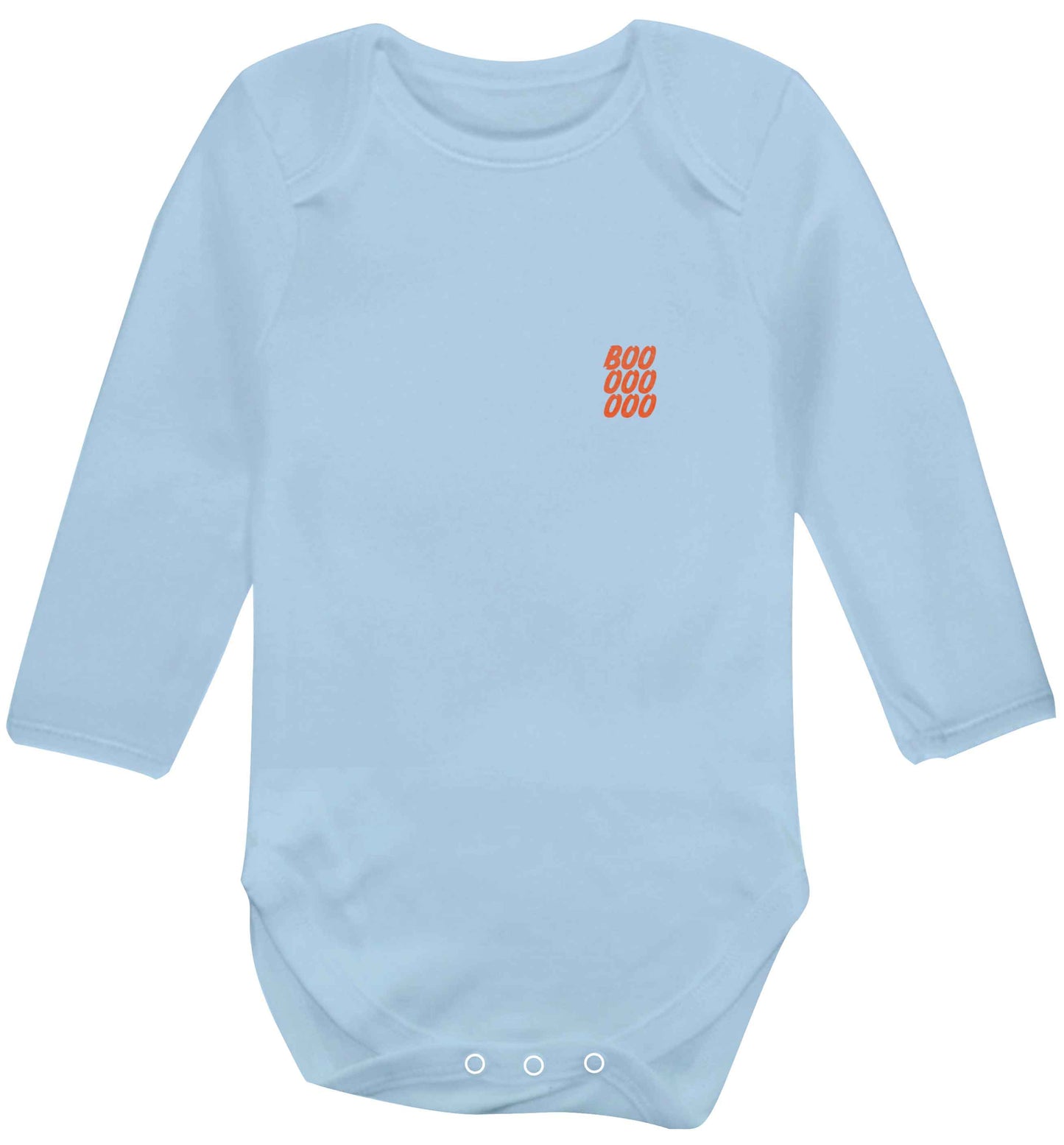 Boo pocket baby vest long sleeved pale blue 6-12 months