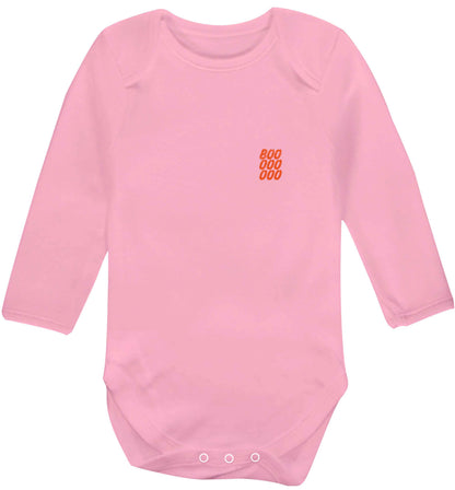 Boo pocket baby vest long sleeved pale pink 6-12 months