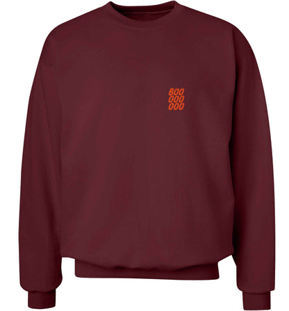 Boo pocket adult's unisex maroon sweater 2XL