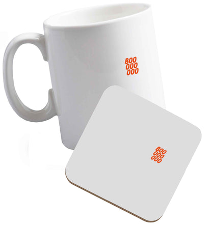 10 oz Tis The Season to Drink Whisky ceramic mug and coaster set right handed