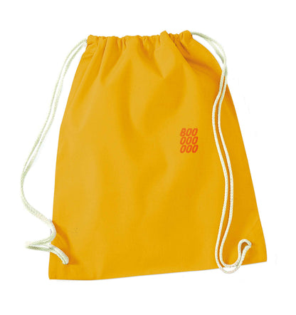 Boo pocket mustard drawstring bag