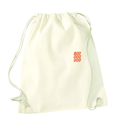 Boo pocket natural drawstring bag