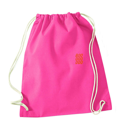 Boo pocket pink drawstring bag