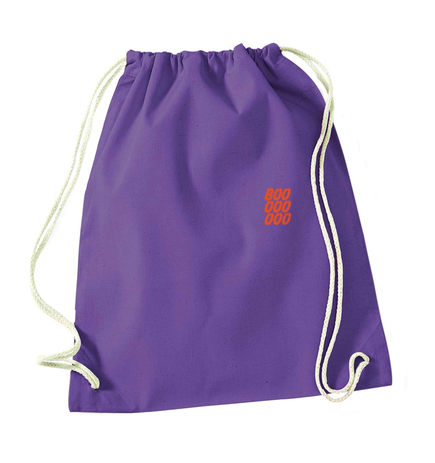 Boo pocket purple drawstring bag