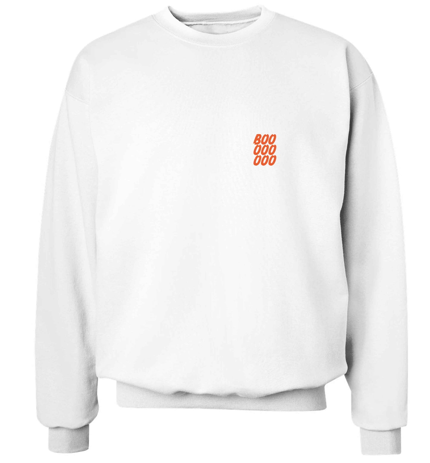 Boo pocket adult's unisex white sweater 2XL