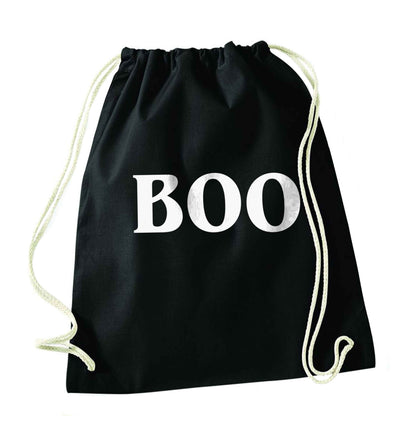 Boo black drawstring bag