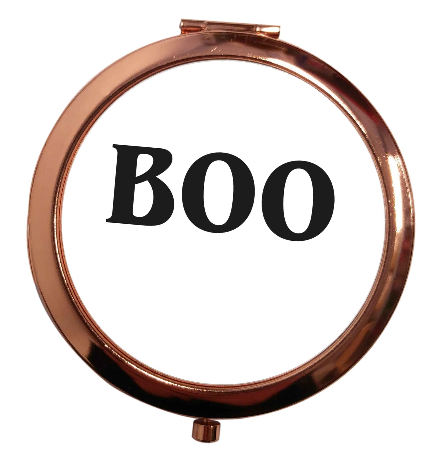 Boo rose gold circle pocket mirror