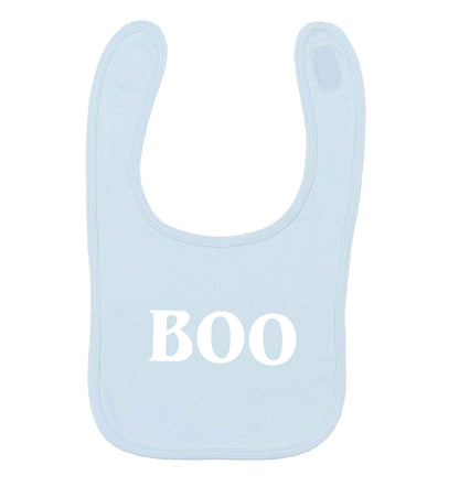 Boo pale blue baby bib