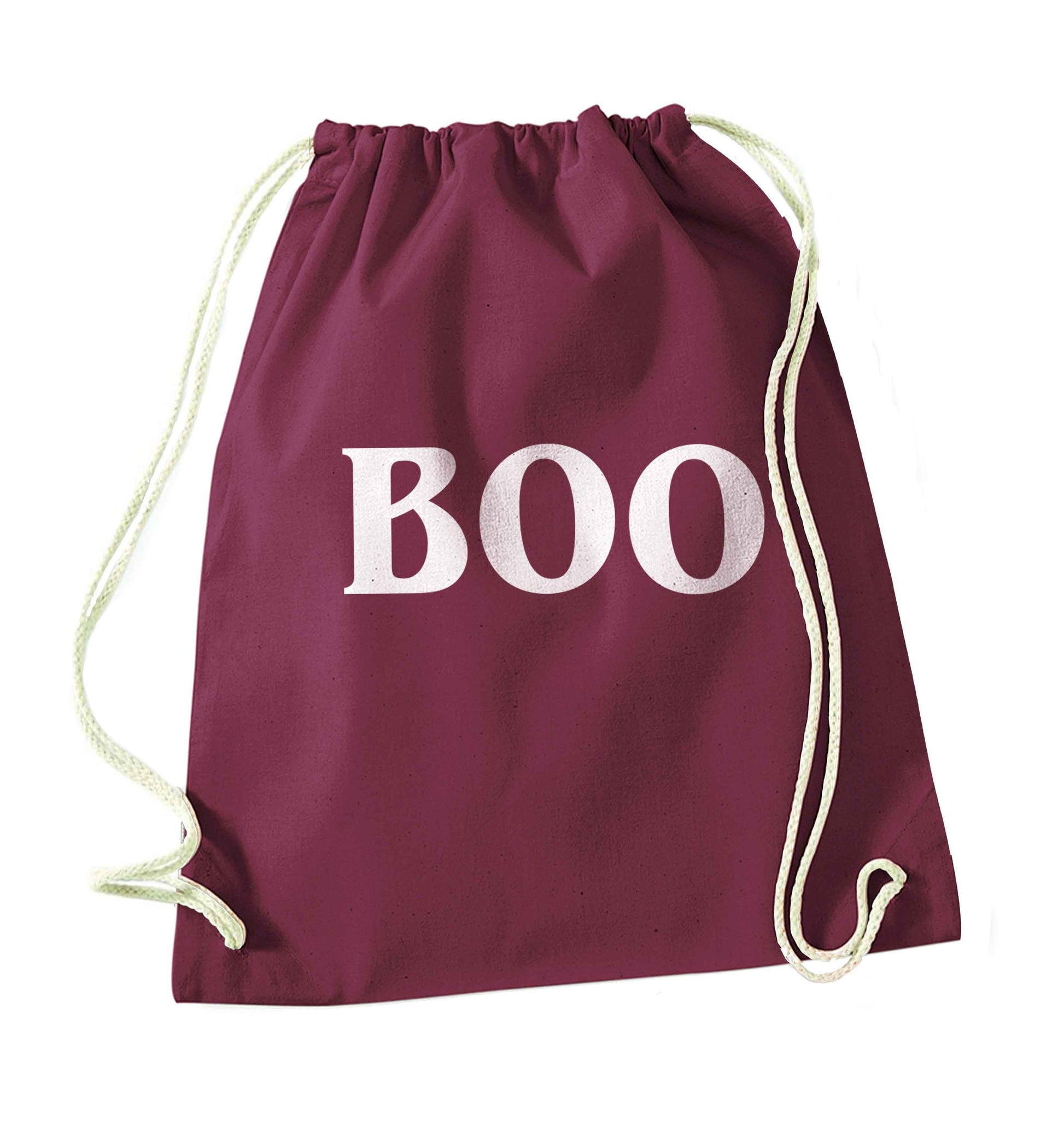 Boo maroon drawstring bag