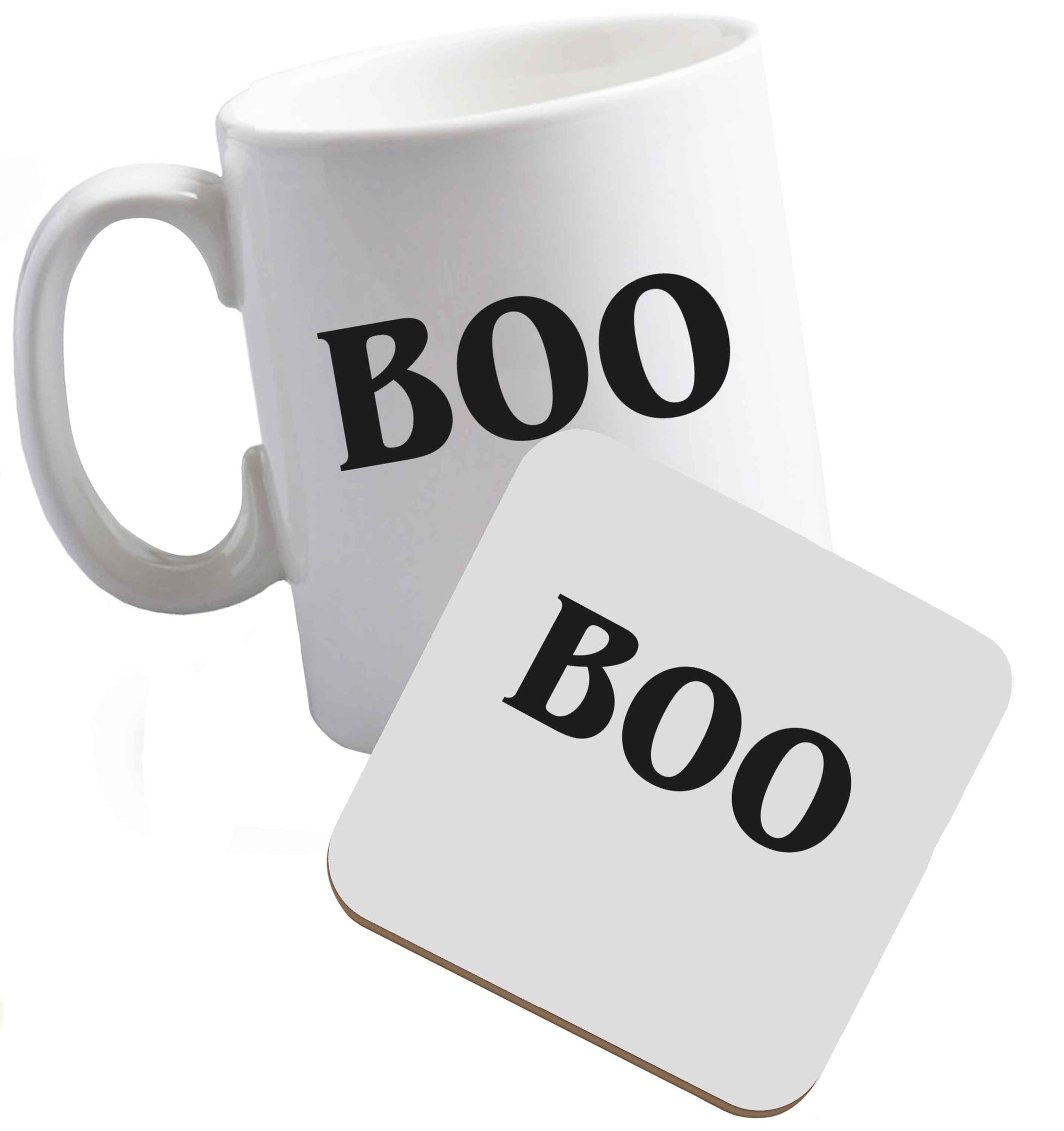 10 oz Tis The Season to Drink Whisky ceramic mug and coaster set right handed