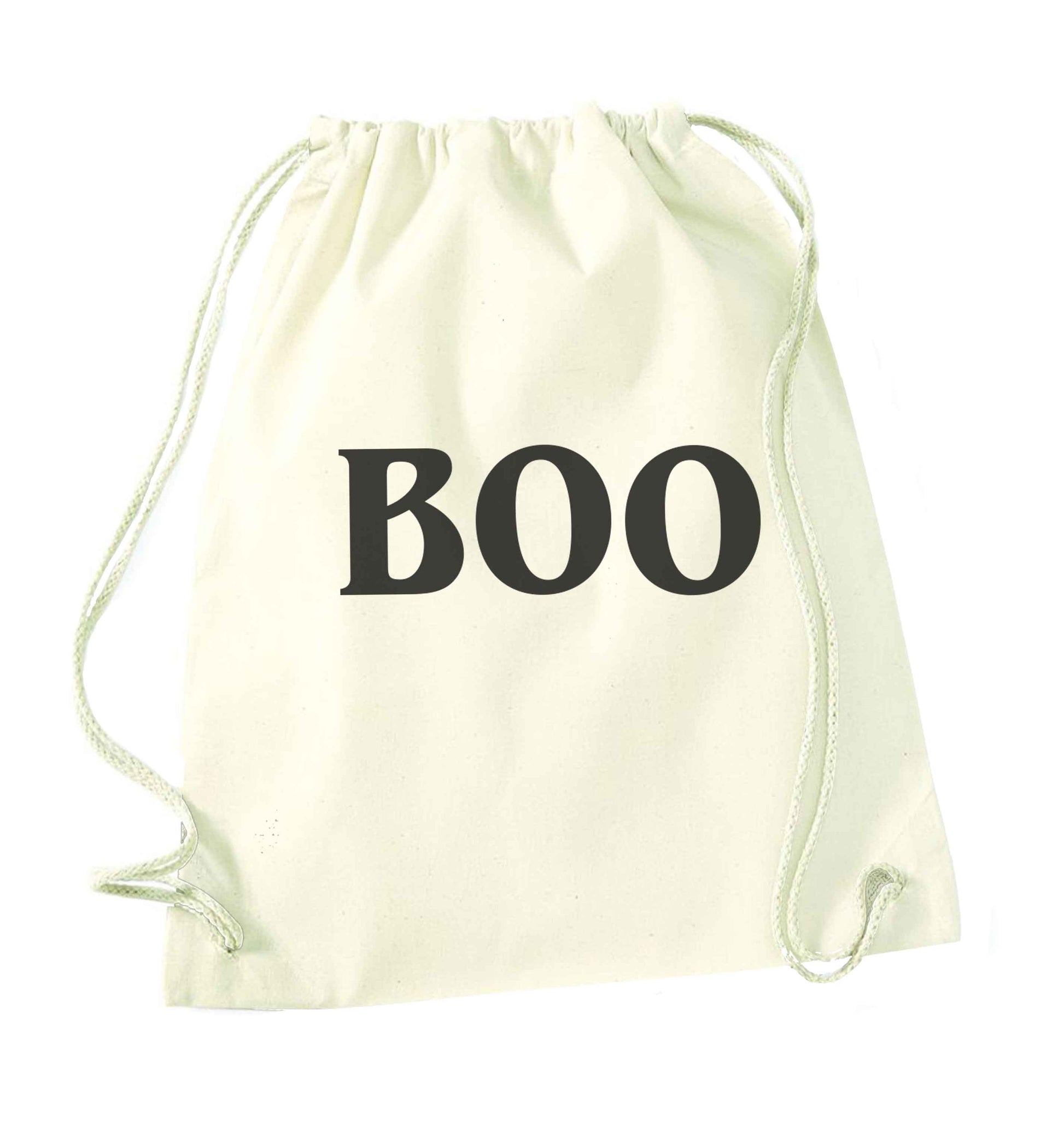 Boo natural drawstring bag