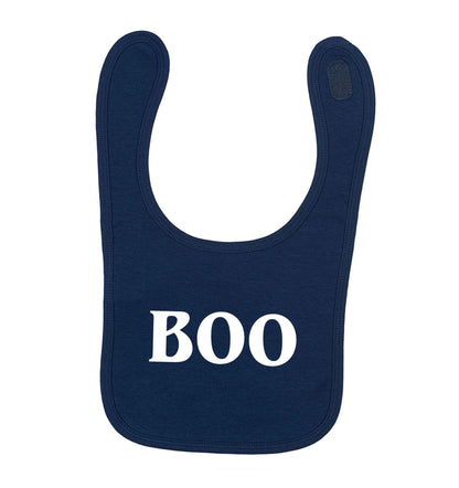 Boo navy baby bib