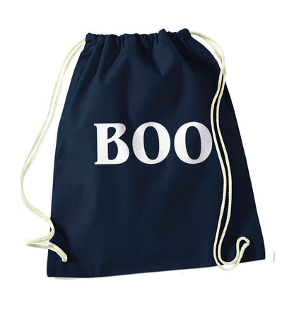 Boo navy drawstring bag