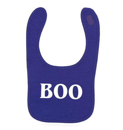 Boo purple baby bib