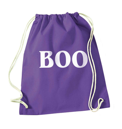 Boo purple drawstring bag
