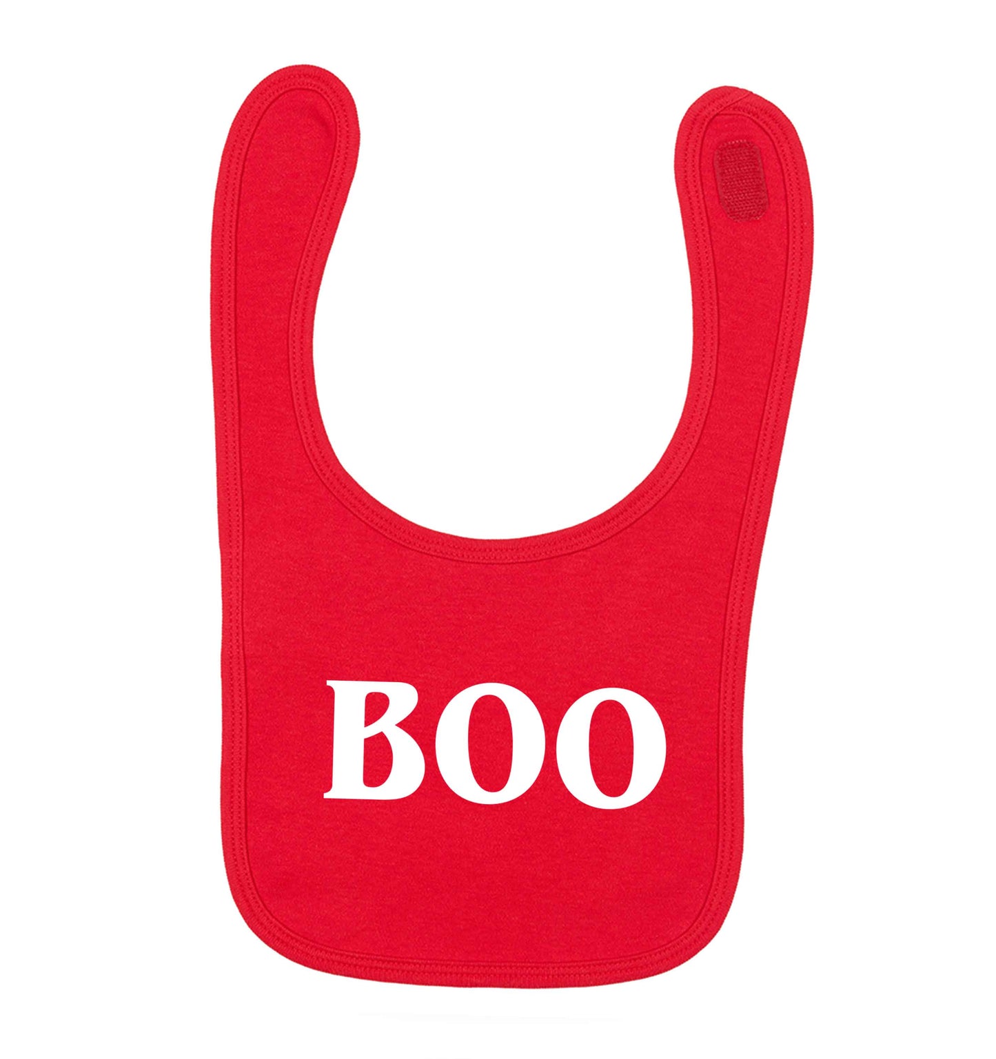 Boo red baby bib